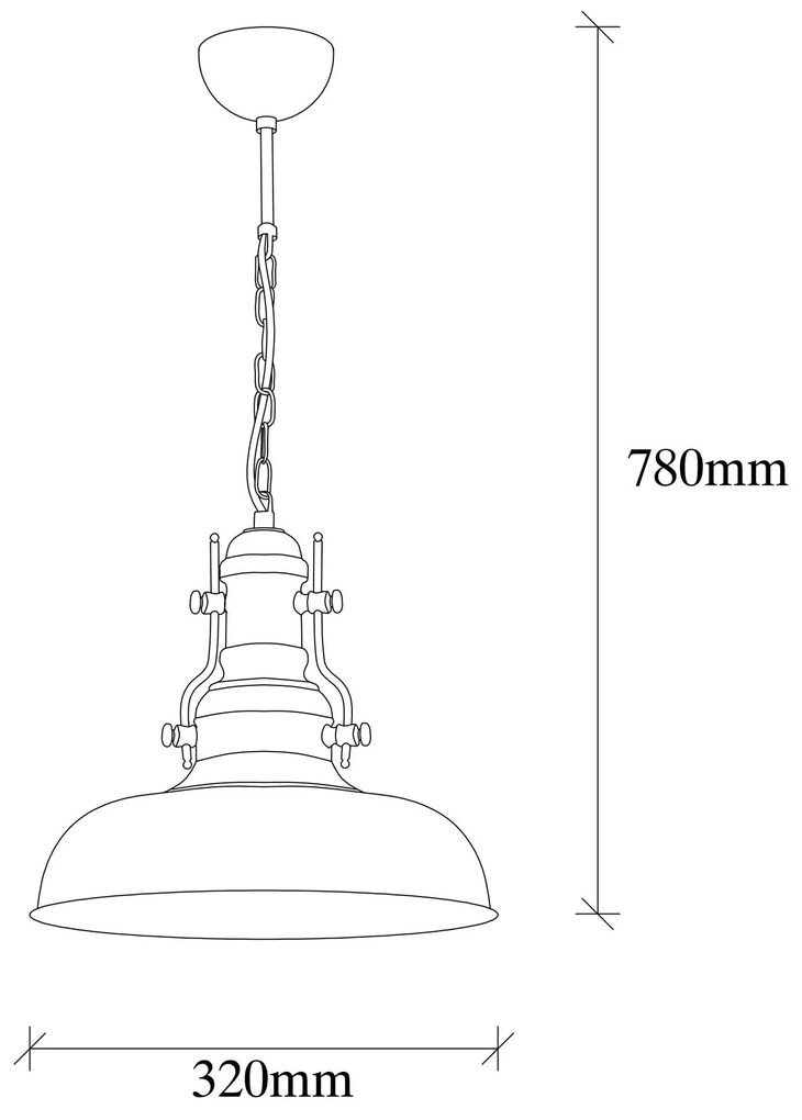 Chandelier Berceste – Preto – 32 x 32 cm