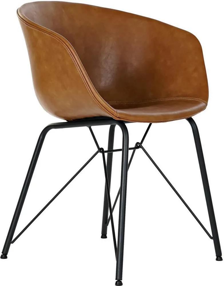 Cadeira DKD Home Decor Poliuretano Metal Camel (59 x 54 x 79 cm)