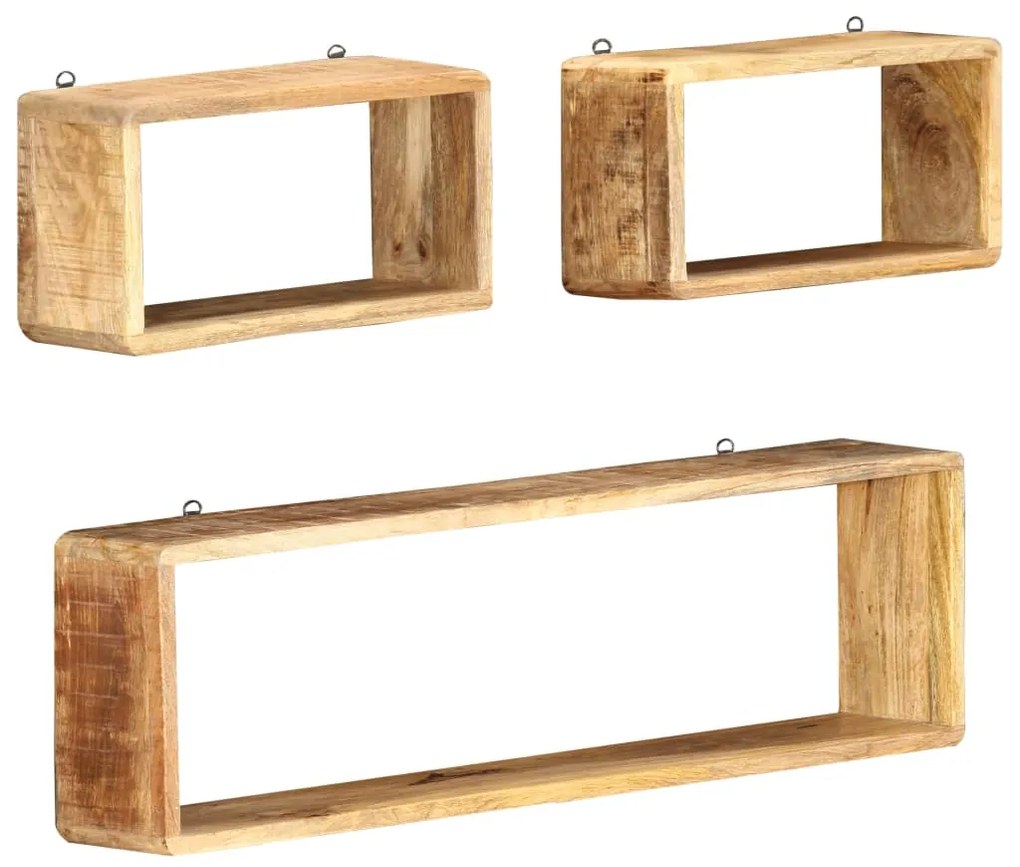 3 pcs conjunto de prateleiras de parede cubos mangueira maciça