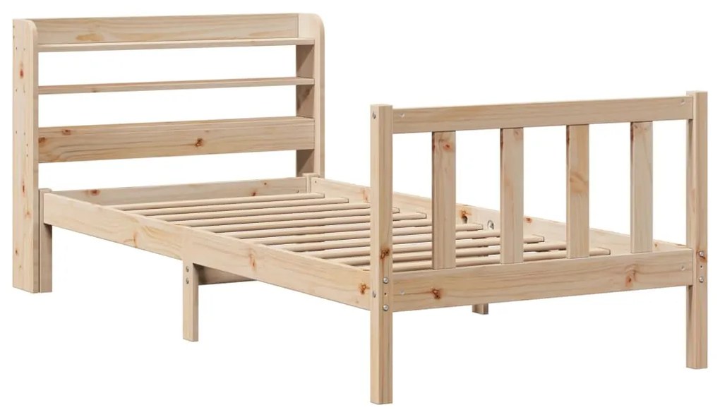Cama sem colchão 100x200 cm madeira de pinho maciça