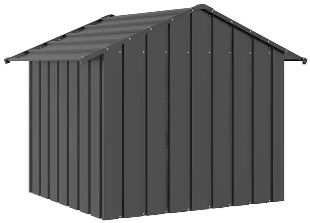 Casota para cães com telhado 131x101x102 cm aço galvanizado