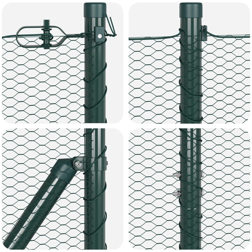 Cerca Hexagonal vidaXL Verde 1,2x100 m Aço