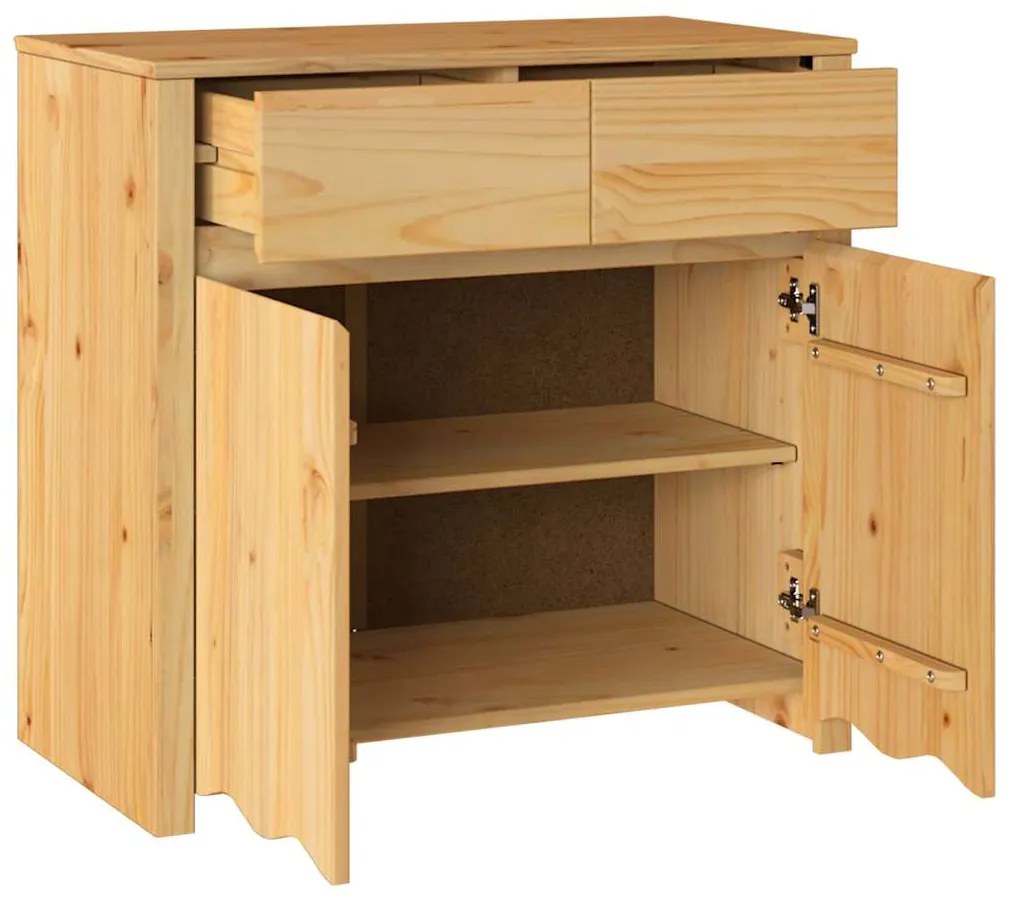 Sideboard vidaXL "DRAMMEN" 79x43x75,5 cm Madeira Sólida de Pinheiro