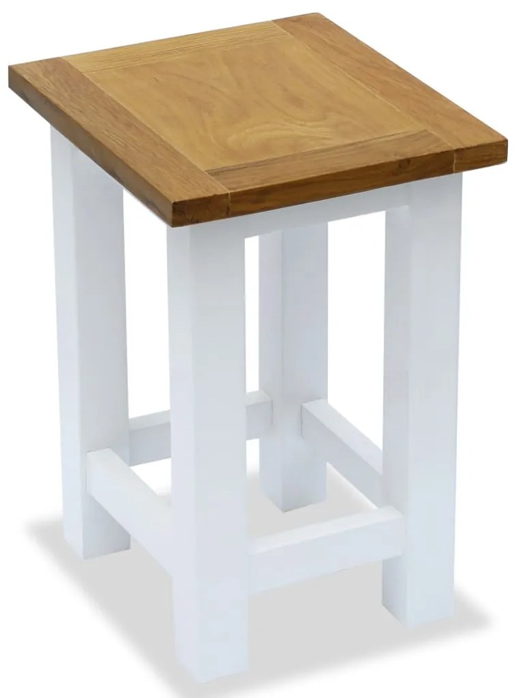 247052 vidaXL Mesa de apoio 27x24x37 cm madeira de carvalho maciça