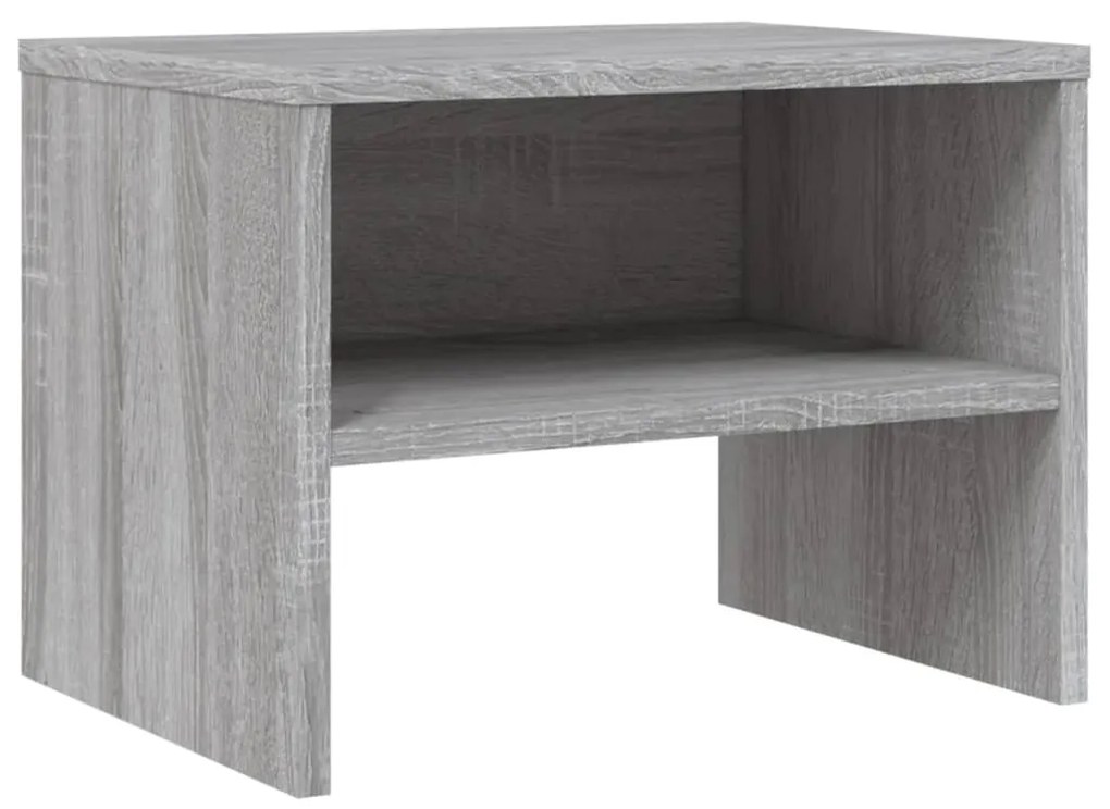 Mesa cabeceira 2 pcs 40x30x30 cm derivados madeira cinza sonoma