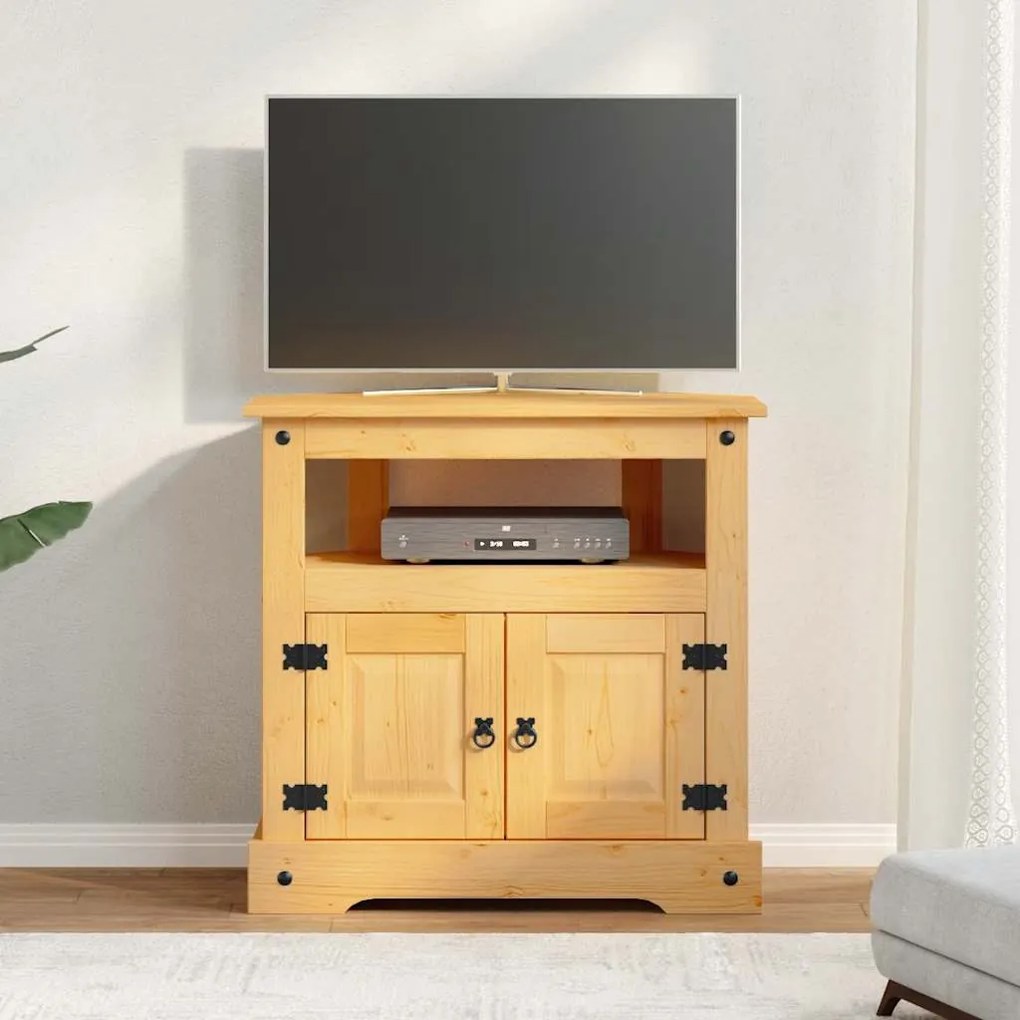 Mesa consola Corona Range em pinho mexicano 80x43x78 cm