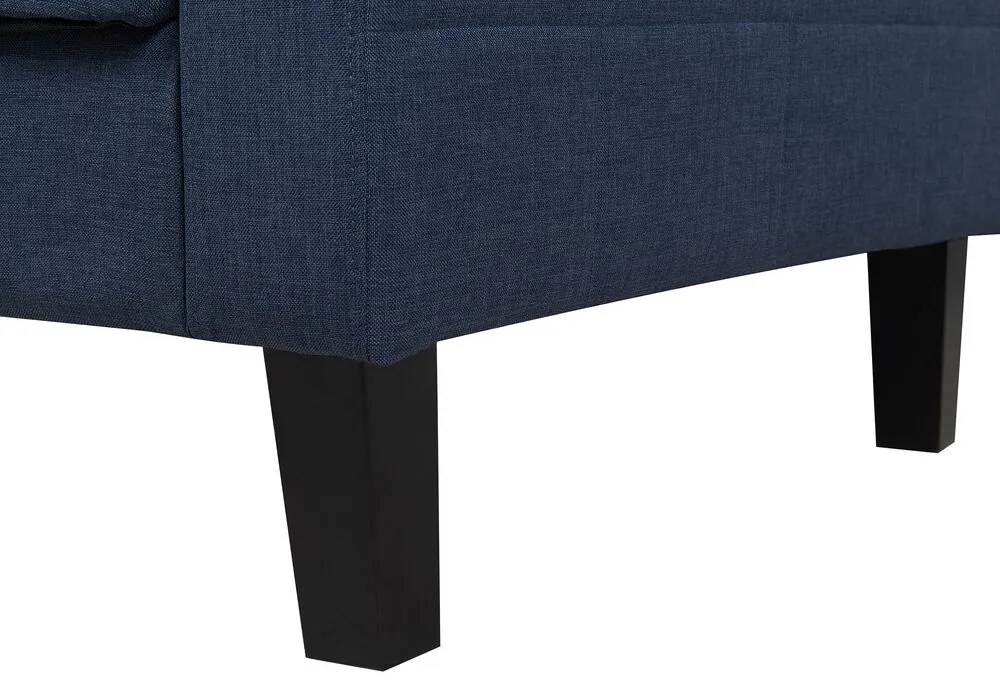 Sofá-cama 3 lugares em tecido azul escuro VEHKOO Beliani