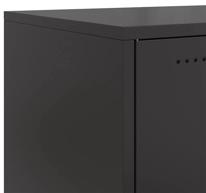 Móvel de TV 100,5x39x43,5 cm aço preto