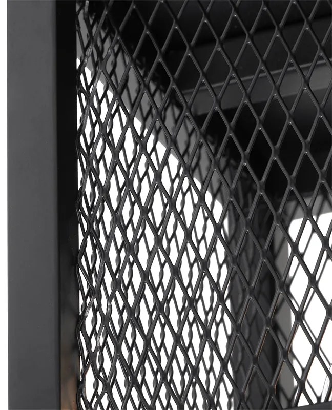 Candeeiro de teto industrial preto - CAGE Mesh Moderno