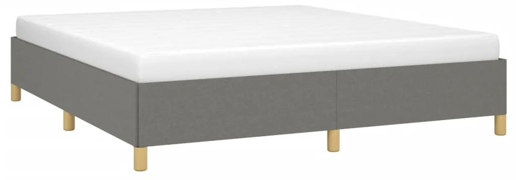 Estrutura de cama sem colchão 160x200 cm tecido cinzento-escuro