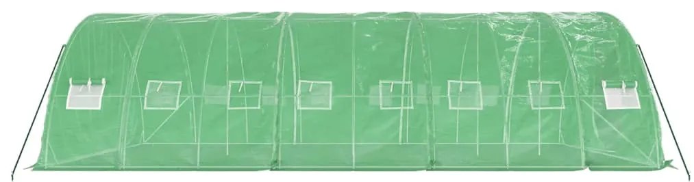 Estufa com estrutura de aço 40 m² 8x5x2,3 m verde