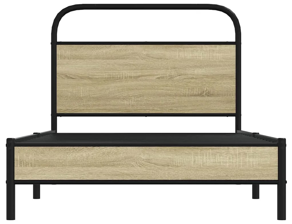 Estrutura cama s/ colchão derivados de madeira carvalho sonoma
