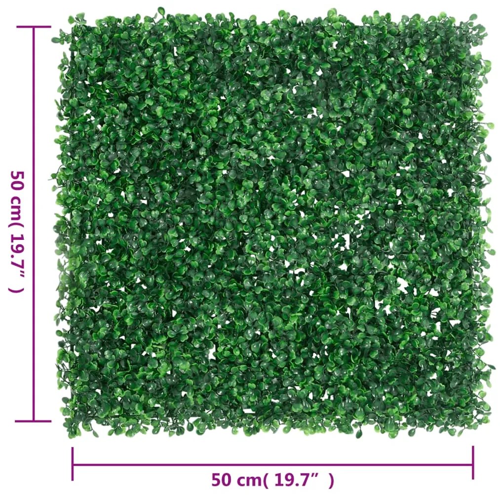 Vedação de arbusto artificial 6 pcs 50x50 cm verde