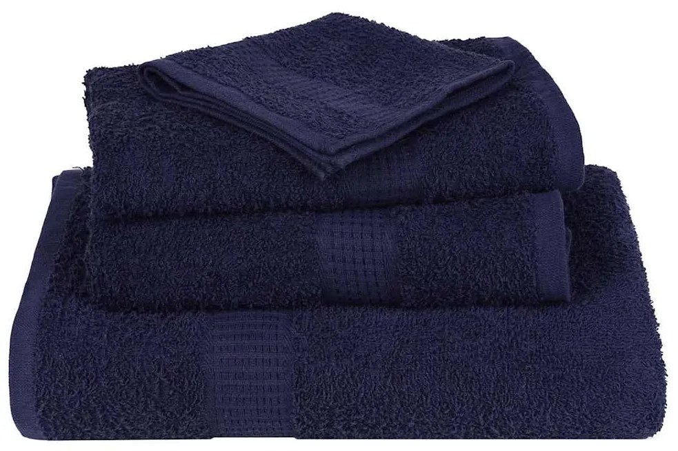 Sabonete toalhas 4 pcs azul marinho 30x30cm 360gsm 100% algodão