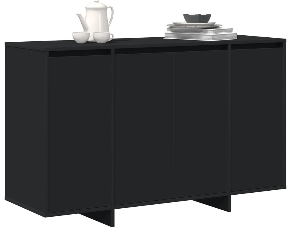 Aparador Preto Preto Madeira engenheirada 120 x 41 x 75 cm
