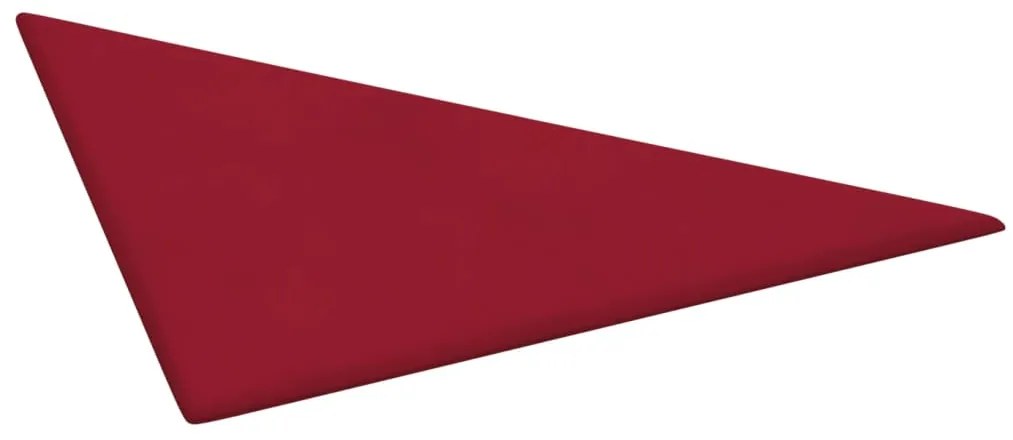 Painel de parede 12 pcs 30x30 cm veludo 0,54 m² vermelho tinto