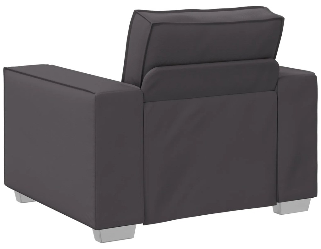 Cadeira de sofá vidaXL Cinza 59 cm em Couro Sintético