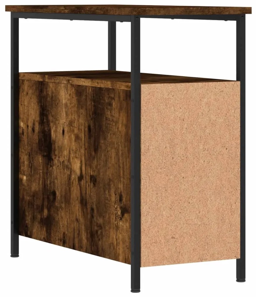 Mesa de cabeceira 30x60x60 cm derivados madeira carvalho fumado