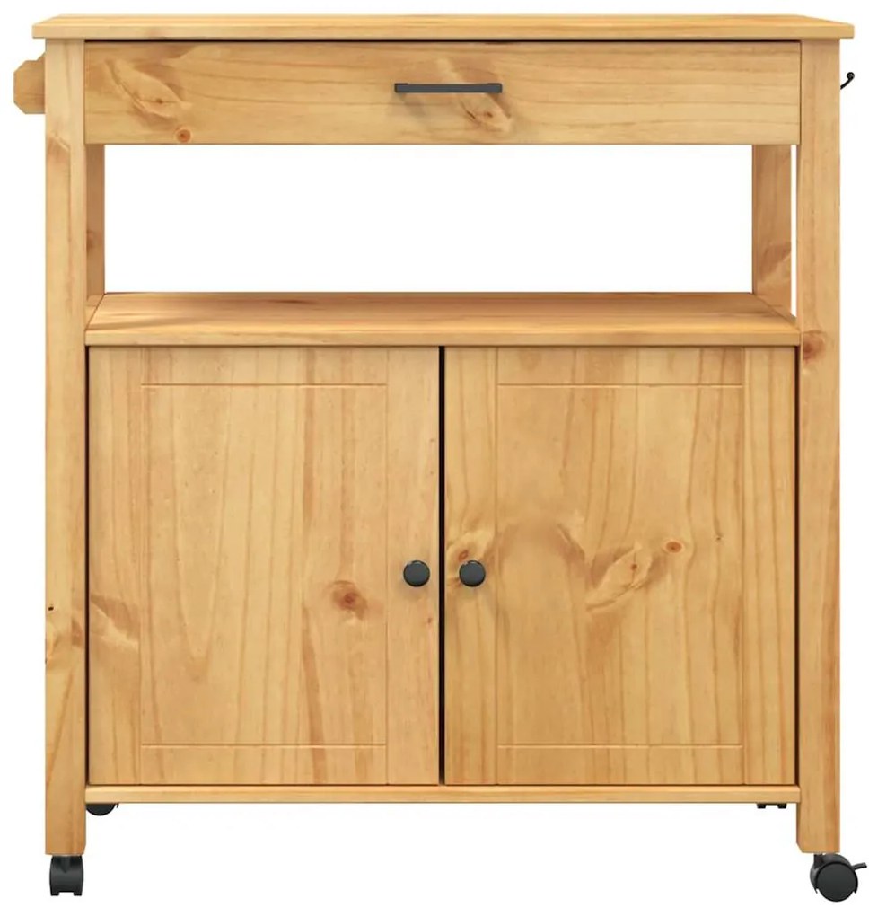 Carrinho de cozinha MONZA 84x40x90 cm madeira de pinho maciça