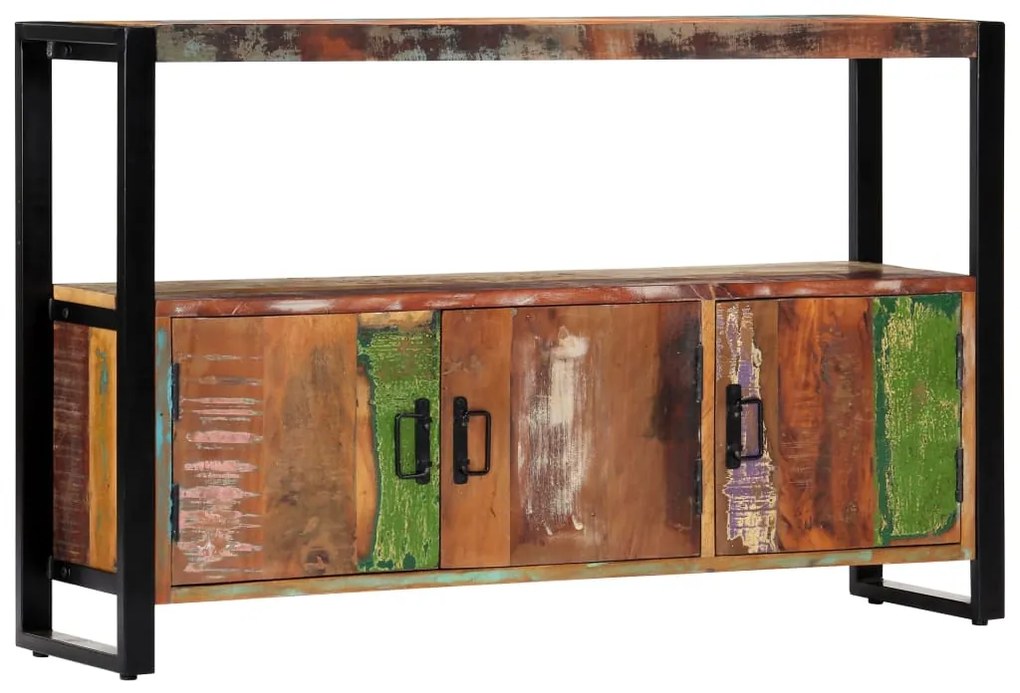 Aparador 120x30x75 cm madeira recuperada maciça
