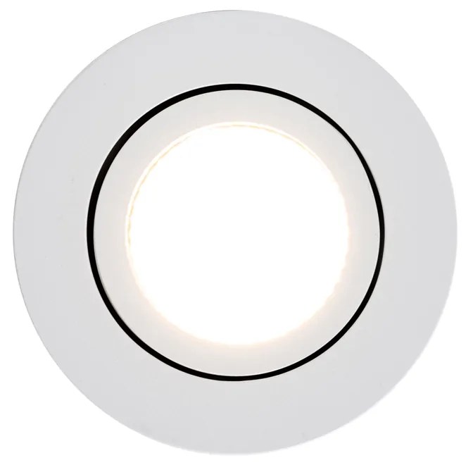 Foco embutido branco 6,8 cm com LED incluído 750lm dimerizável IP23 - Gaius