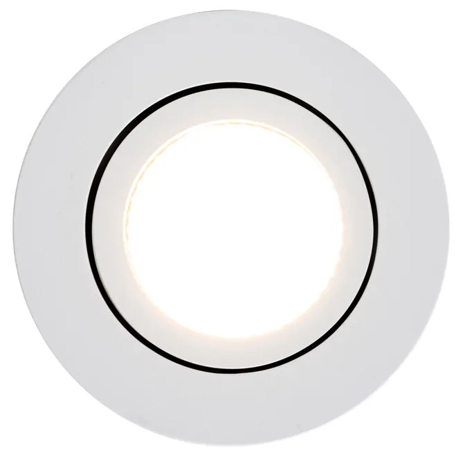 Foco embutido branco 6,8 cm incl. LED 545 lm regulável IP23 - Gaius