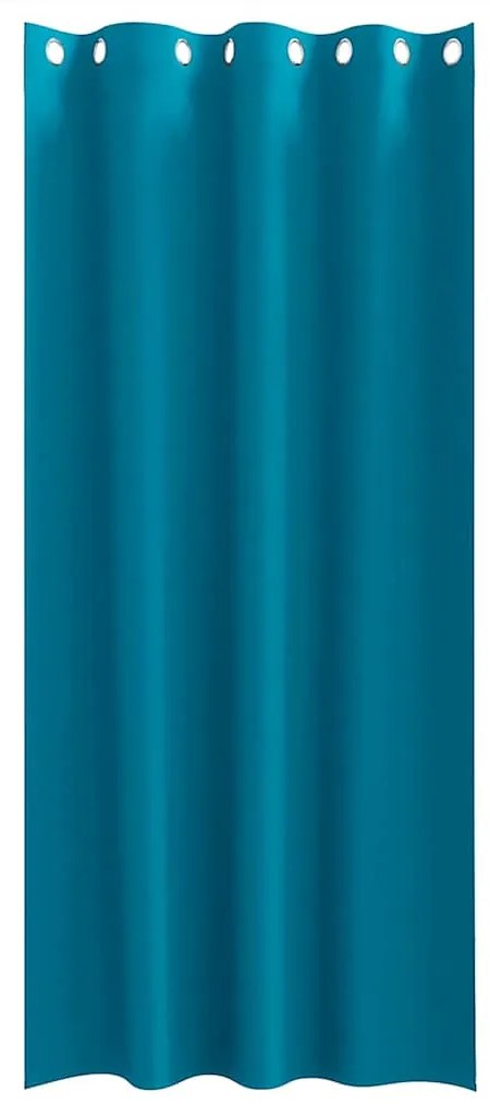 Cortinas com cortinas 2 pcs Turquesa 245 x 140 cm Poliéster