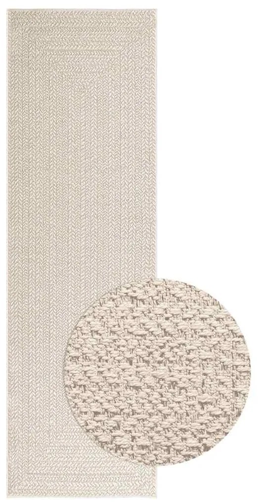 vidaXL Tapete ZIZUR creme 80x250cm aspeto de juta interior e exterior