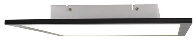 Candeeiro de teto preto 40 cm com LED e controlo remoto - Live Moderno
