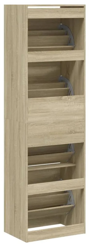 Sapateira 4 gavetas articuladas 60x42x204 cm carvalho sonoma