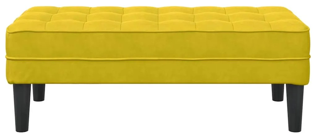 Banco Amarelo 113x57x39 cm de Veludo