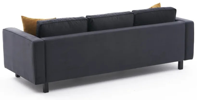 Sofá de 3 Lugares Kale – Antracite – 222x83x91 cm