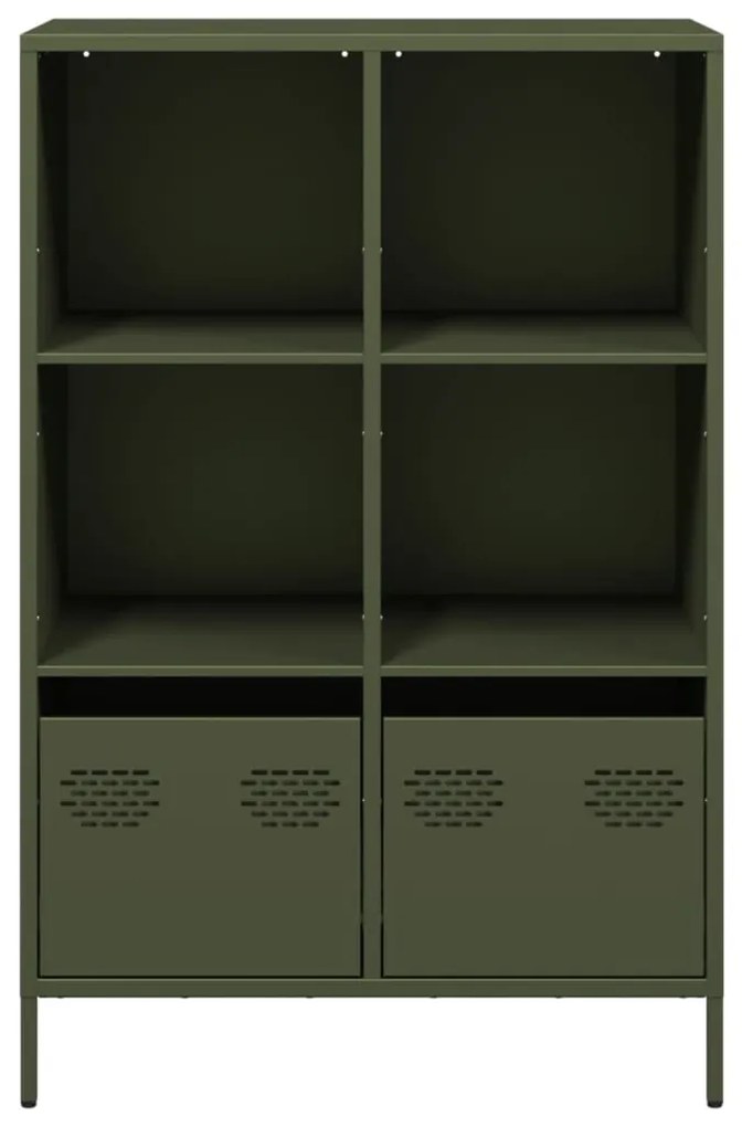 Móvel alto 68x39x103,5 cm aço verde azeitona