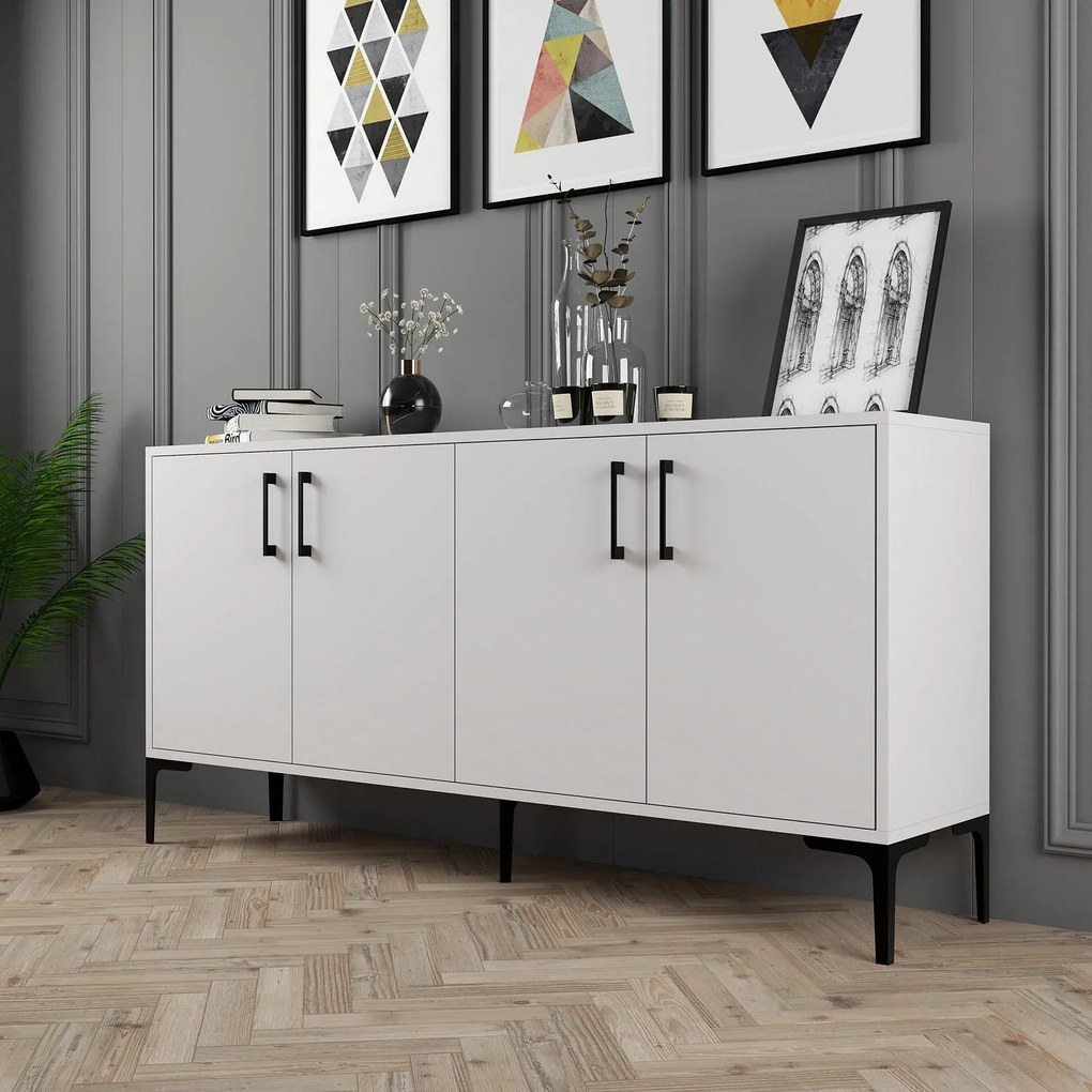 Console Kiev – Branco – 160 cm x 78 cm x 35 cm