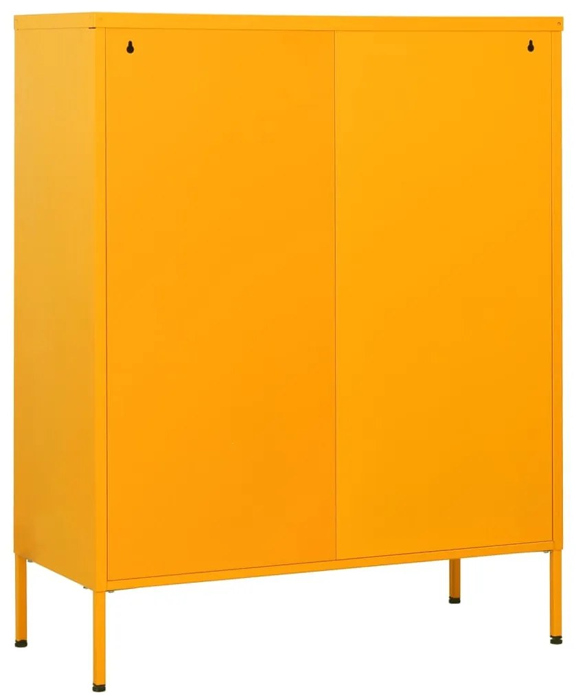 Cómoda/aparador com gavetas aço 80x35x101,5 cm amarelo mostarda