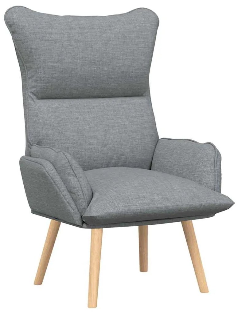 Cadeira Relaxante vidaXL em Tecido Cinzento Claro