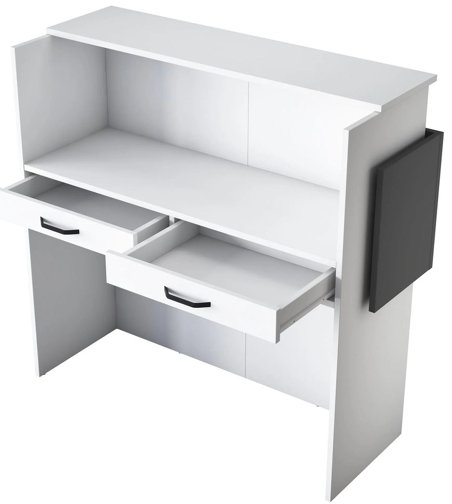 Mesa de Receção MA102 – Branco Antracite – 110x110x40 cm