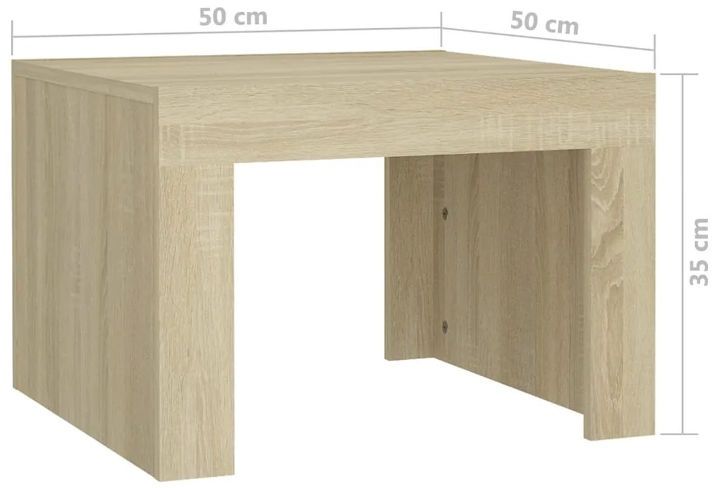 Mesa de centro 50x50x35 cm derivados de madeira carvalho sonoma