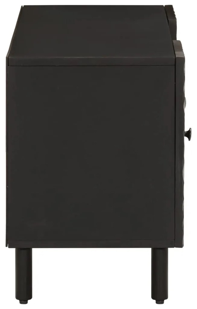 Móvel de TV 105x33x46 cm madeira de mangueira maciça preto