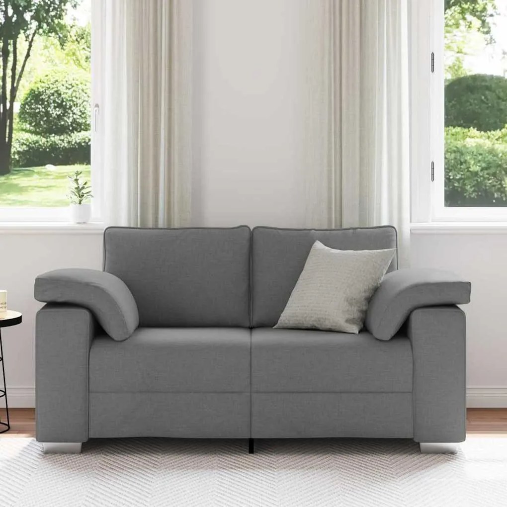 Sofá Loveseat Cinza Escuro, 120 cm Tecido