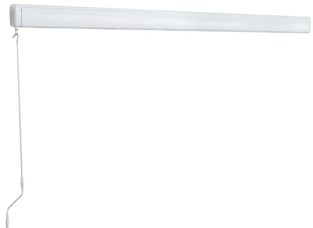 Toldo manual com caixa 500x300 cm azul e branco