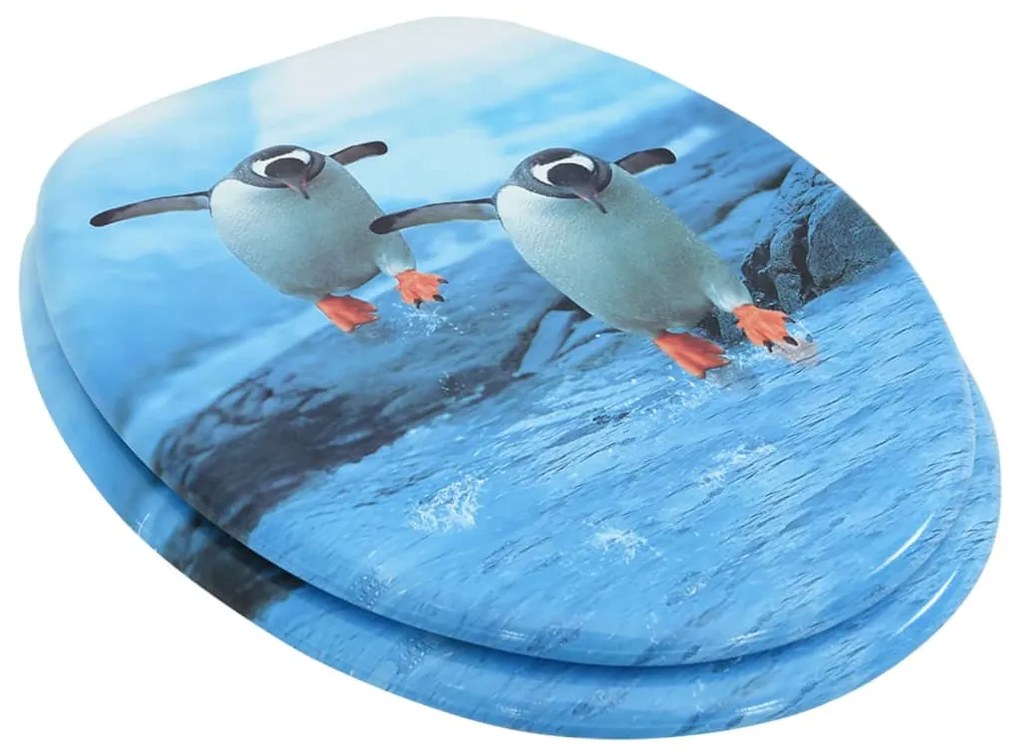Assento de sanita com tampa MDF design pinguim