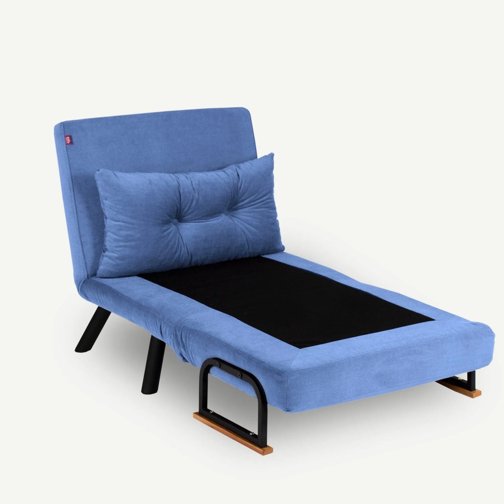Sofá-Cama de 1 Lugar Sando – Azul – 175 x 60 cm
