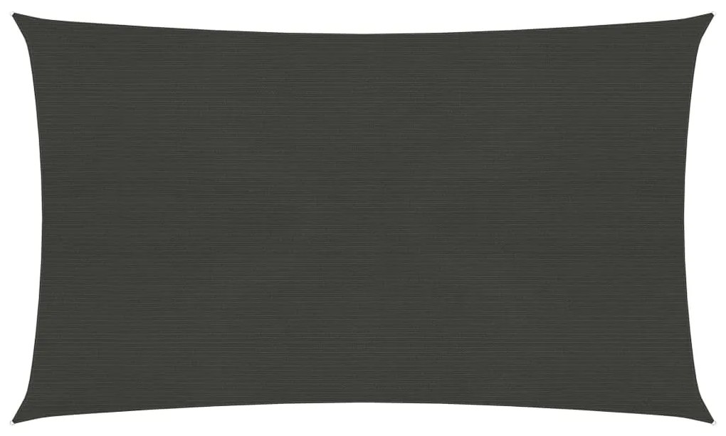 311074 vidaXL Para-sol estilo vela 160 g/m² 3x5 m PEAD antracite