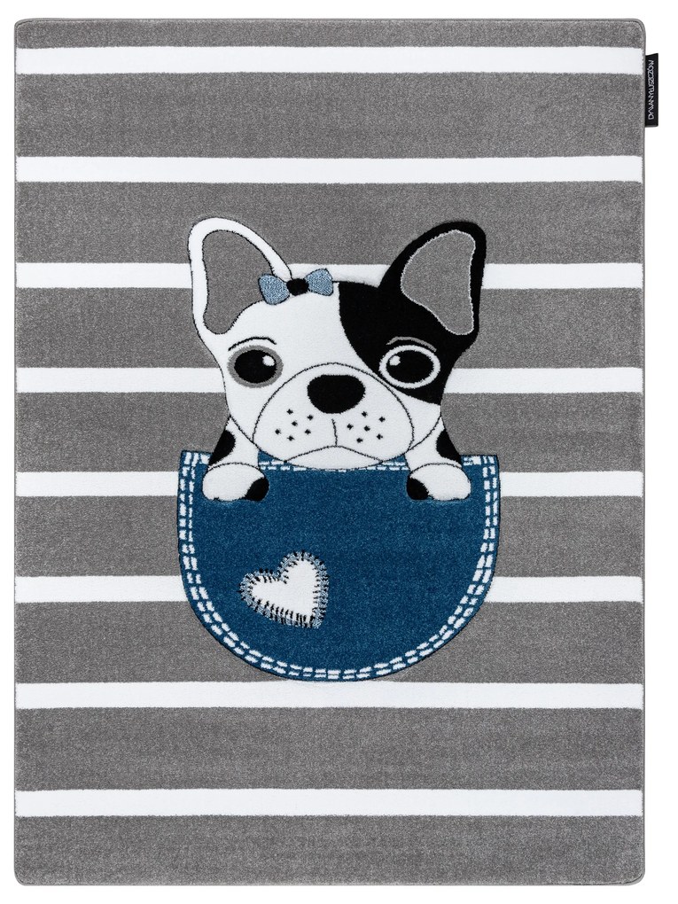 Tapete PETIT BULLDOG CÃO cinzento