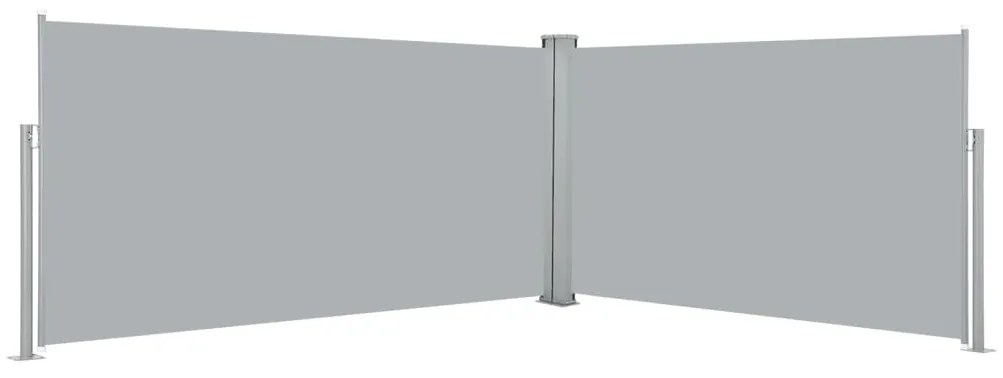 Toldo lateral retrátil, 160 x 600 cm, cinzento