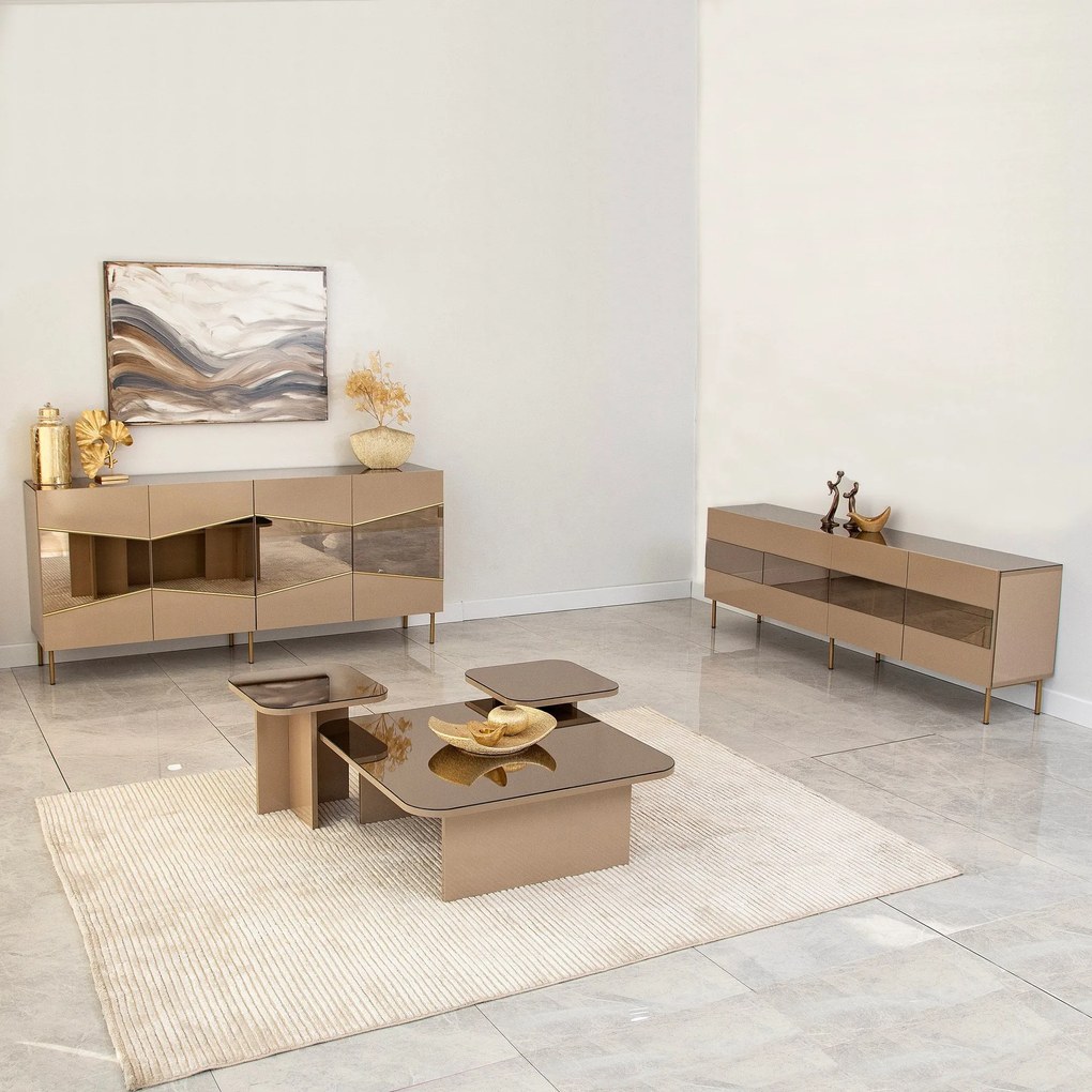 Console Nice – Bronze Gold – 180 cm x 80 cm x 40 cm