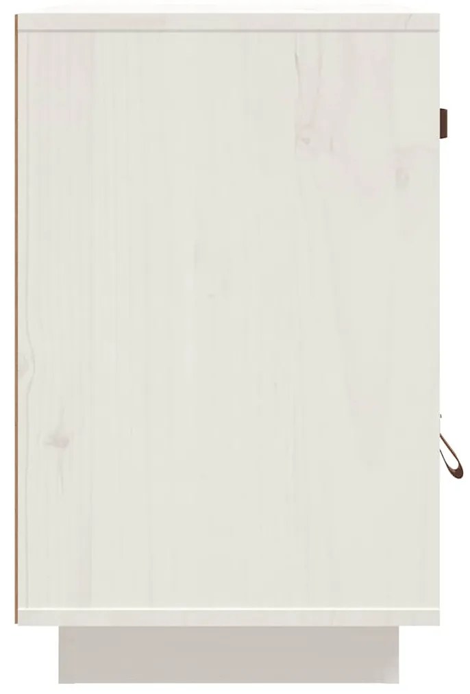 Mesas de cabeceira 2 pcs 40x34x55 cm pinho maciço branco