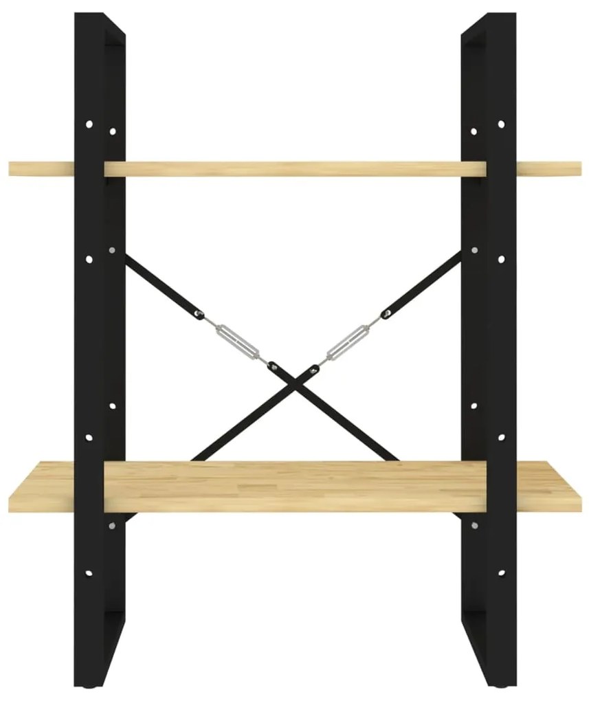 Estante com 2 prateleiras 60x30x70 cm pinho maciço