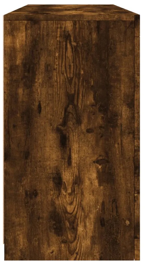 Aparador com luzes LED 142,5x37x67 cm carvalho fumado